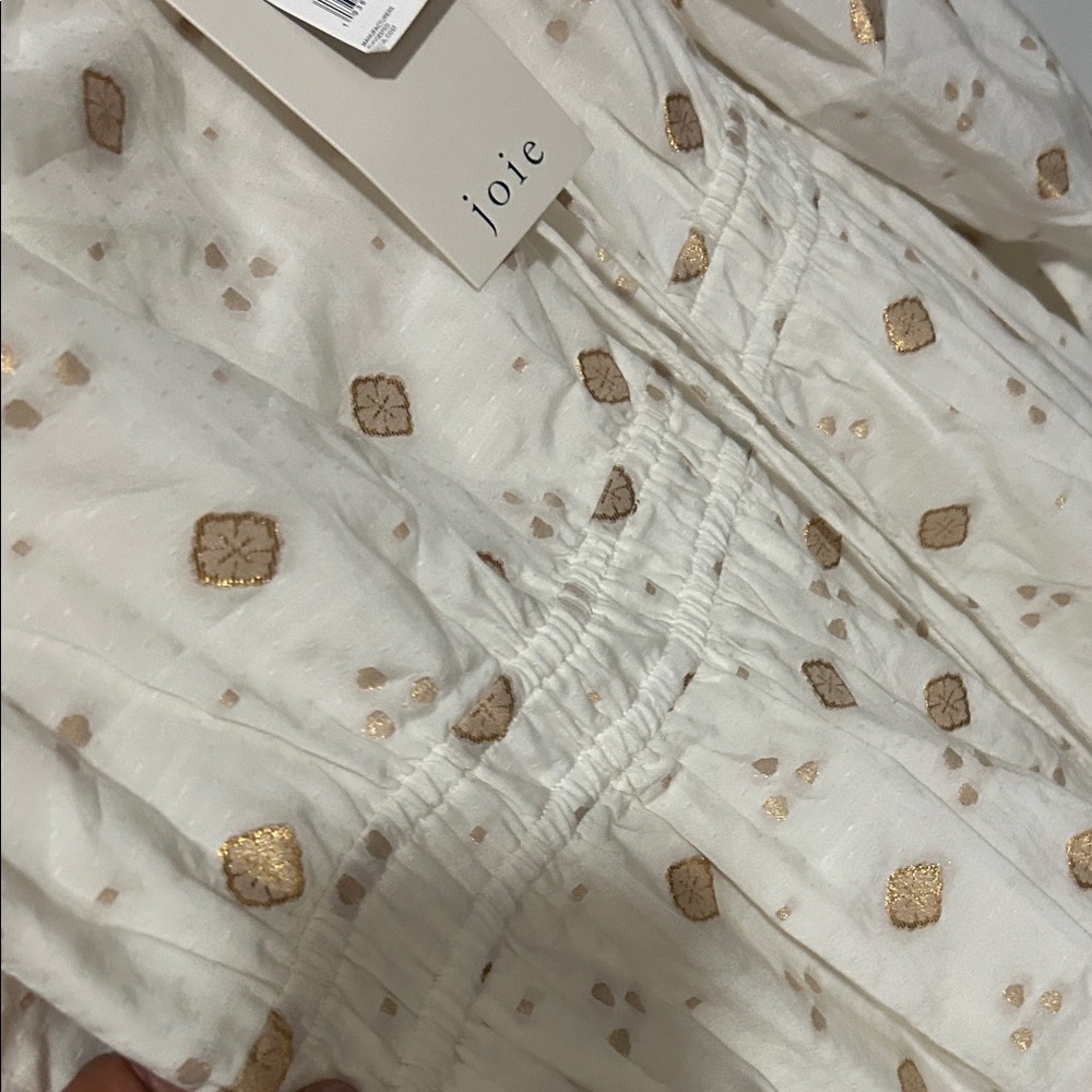 Joie White and Gold Patterned Dress - Picture 7 of 12
